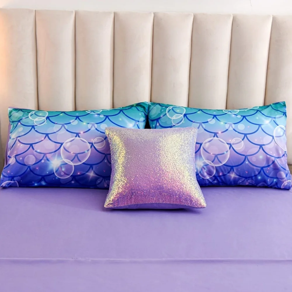 6 Piece Mermaid Comforter Set - Full Size
